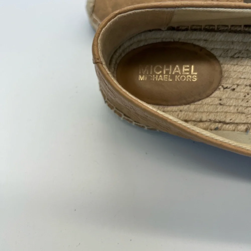 Michael Kors women’s Tan Leather Espadrille Slip-On